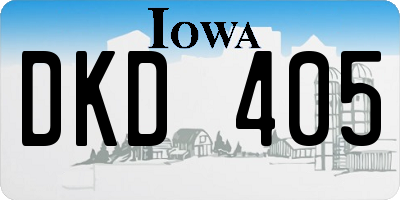 IA license plate DKD405
