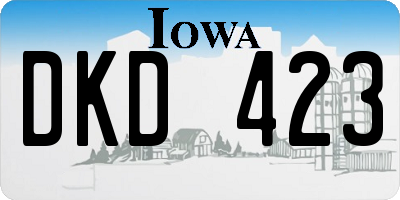 IA license plate DKD423