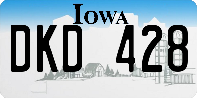 IA license plate DKD428