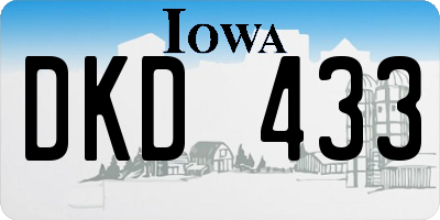 IA license plate DKD433
