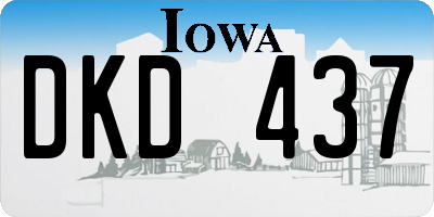 IA license plate DKD437