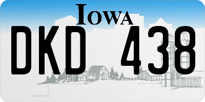 IA license plate DKD438