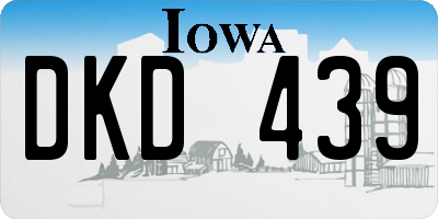 IA license plate DKD439