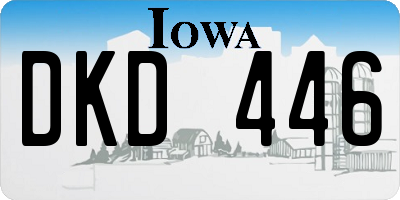 IA license plate DKD446
