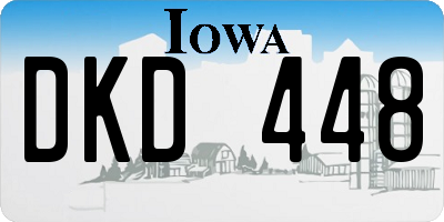 IA license plate DKD448