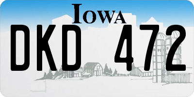 IA license plate DKD472