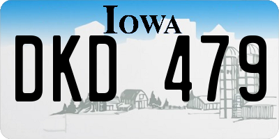 IA license plate DKD479