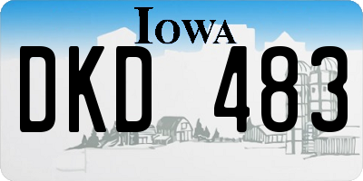 IA license plate DKD483