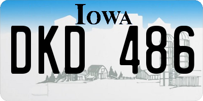 IA license plate DKD486