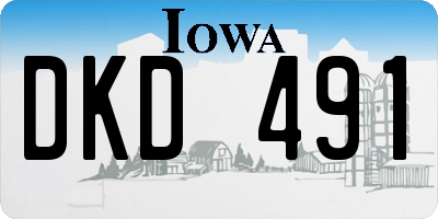 IA license plate DKD491