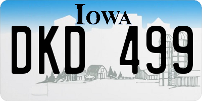 IA license plate DKD499
