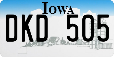 IA license plate DKD505