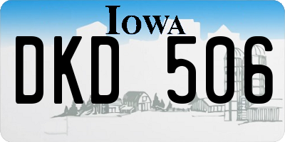 IA license plate DKD506