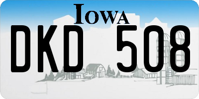 IA license plate DKD508