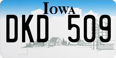 IA license plate DKD509
