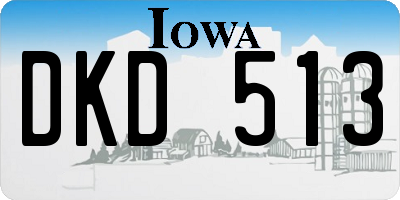 IA license plate DKD513