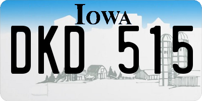 IA license plate DKD515