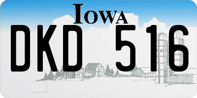 IA license plate DKD516