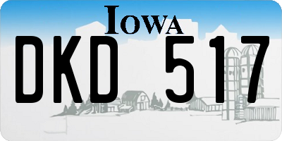 IA license plate DKD517