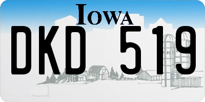 IA license plate DKD519