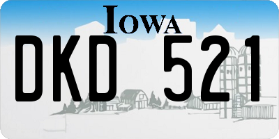 IA license plate DKD521