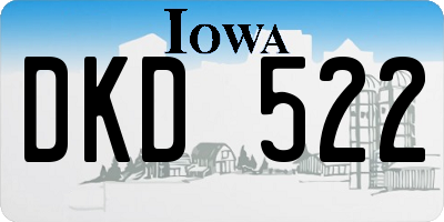 IA license plate DKD522