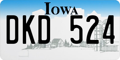 IA license plate DKD524
