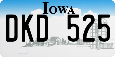 IA license plate DKD525