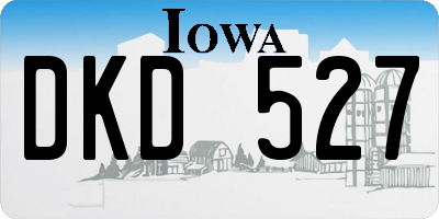 IA license plate DKD527