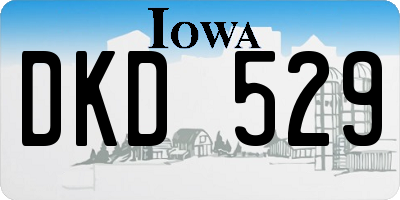 IA license plate DKD529