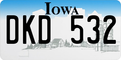 IA license plate DKD532