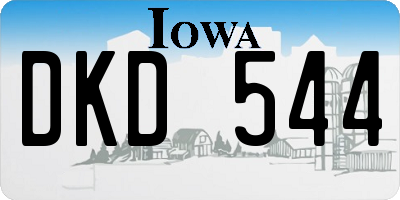 IA license plate DKD544