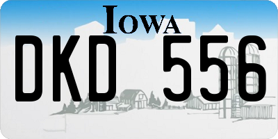 IA license plate DKD556