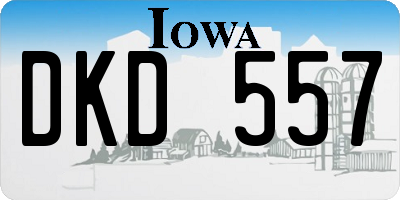 IA license plate DKD557