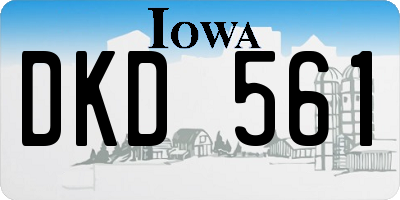 IA license plate DKD561