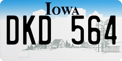 IA license plate DKD564