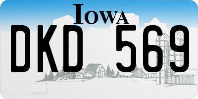 IA license plate DKD569