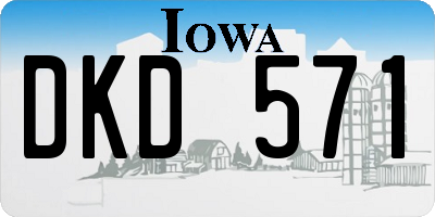 IA license plate DKD571