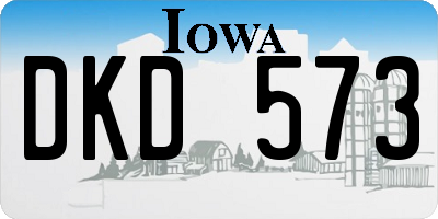 IA license plate DKD573