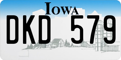 IA license plate DKD579