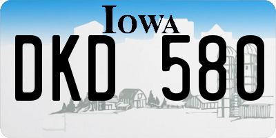 IA license plate DKD580