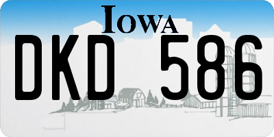 IA license plate DKD586