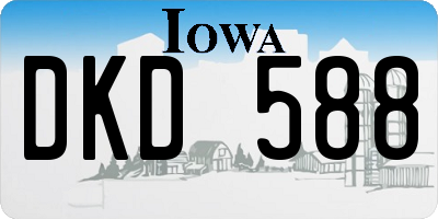 IA license plate DKD588