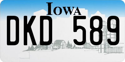 IA license plate DKD589