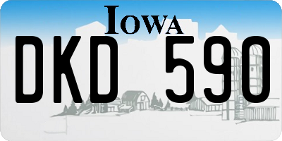 IA license plate DKD590