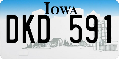 IA license plate DKD591
