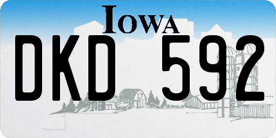IA license plate DKD592