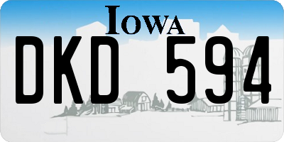 IA license plate DKD594