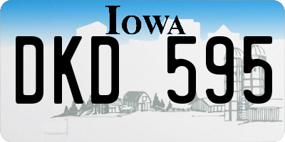 IA license plate DKD595