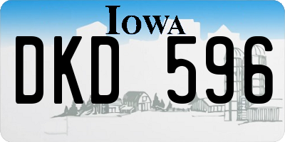 IA license plate DKD596